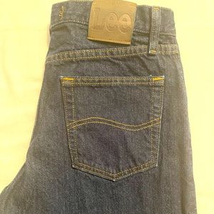 30 X 30 - Lee Regular Fit Stonewashed Denim Blue Jeans for men.